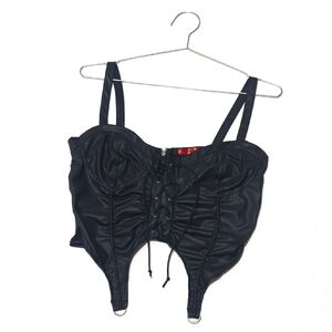 Roma Concept | Cropped Bustier | Lingerie Top | Y2K | Edgy | Goth | Grommet Top